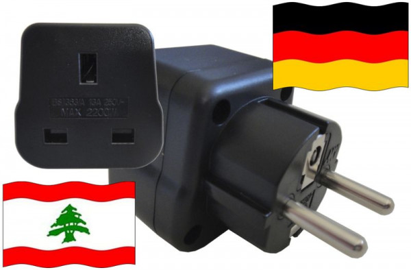 Urlaubsstecker Deutschland für Geräte aus Libanon