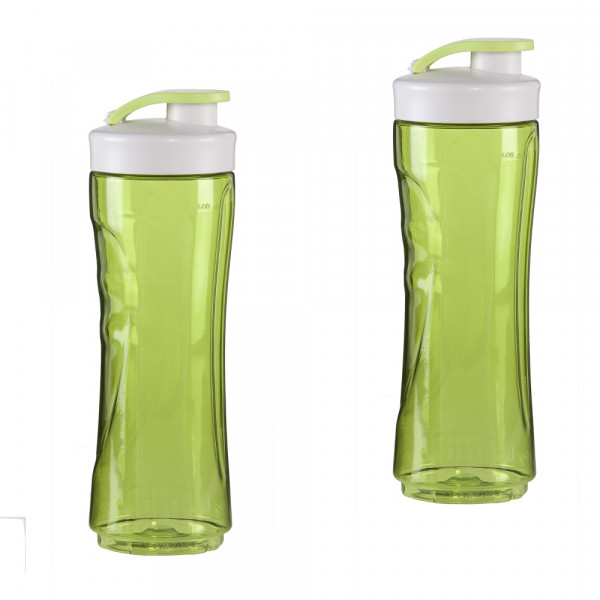 2 Ersatzflaschen für Smoothie-Mixer 2x600ml Ersatzbehälter grün