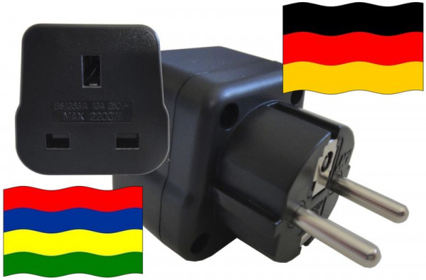 Urlaubsstecker Deutschland für Geräte aus Mauritius