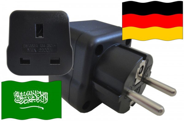 Urlaubsstecker Deutschland für Geräte aus Saudi Arabien