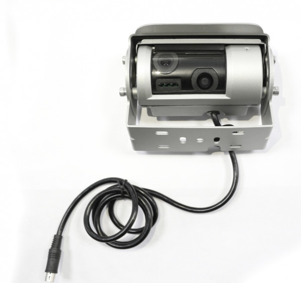 Shutterkamera Doppellinsen-Kamera als Rückfahrkamera mit Automatik Verschlussklappe - Weiß