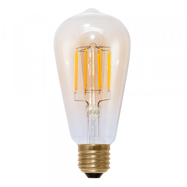 LED Glühlampe Rustika klar E27 6 Watt dimmbar, Segula 50296 LED Lampe