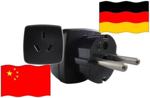 Reiseadapter Deutschland - Kompatibel mit Geräten aus China