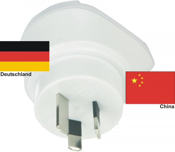 Reiseadapter China auf Deutschland - Skross 1.500209 Urlaubsstecker - China Reisestecker