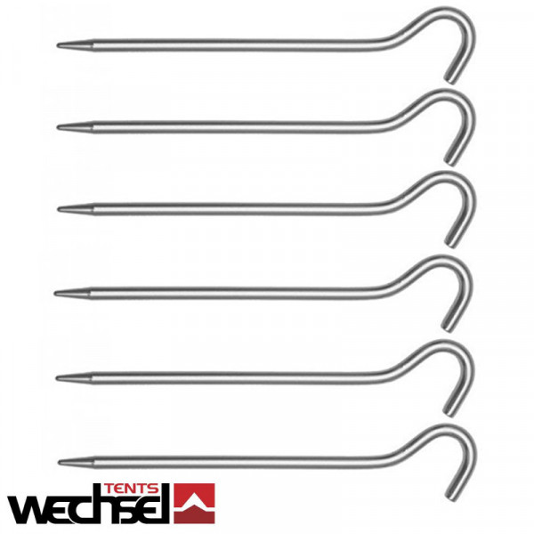 6 Universal Heringe, extra lang + stabil, 19cm Solid Pin Peg Wechsel 231202 (W)