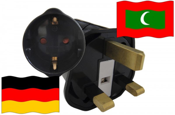Urlaubsstecker Malediven für Geräte aus Deutschland