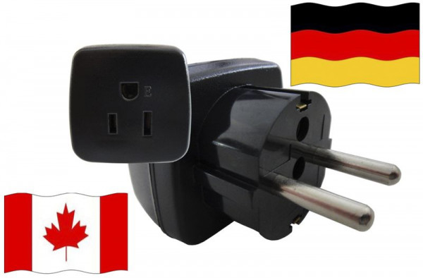 Urlaubsstecker Deutschland für Geräte aus Kanada