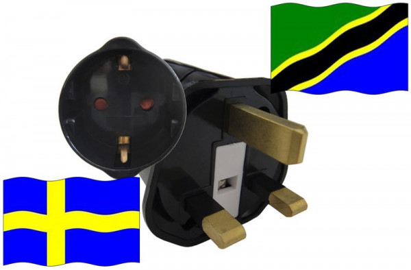 Urlaubsstecker Tansania für Geräte aus Schweden