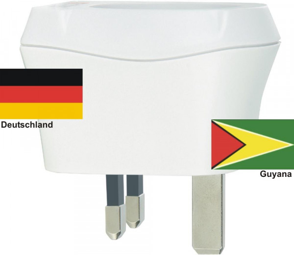 Reiseadapter Guyana auf Deutschland Skross 1.500230 Reisestecker