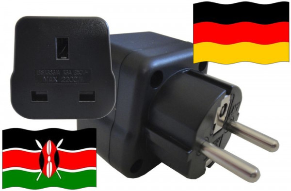 Urlaubsstecker Deutschland für Geräte aus Kenia