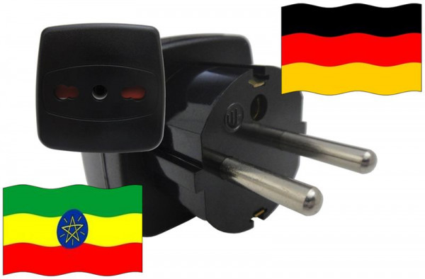 Adapter für Deutschland - Reisestecker ideal für Äthiopien-Stecker