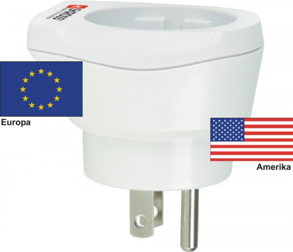 Reiseadapter Europa auf Amerika - Skross 1.500203 Single Travel Adapter - Amerika Reisestecker