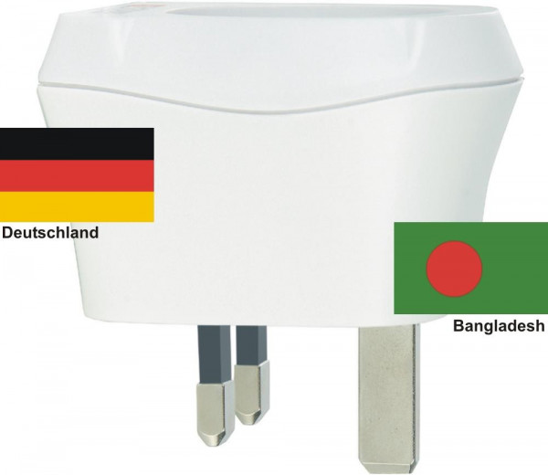 Reiseadapter Bangladesh auf Deutschland Skross 1.500230 Reisestecker