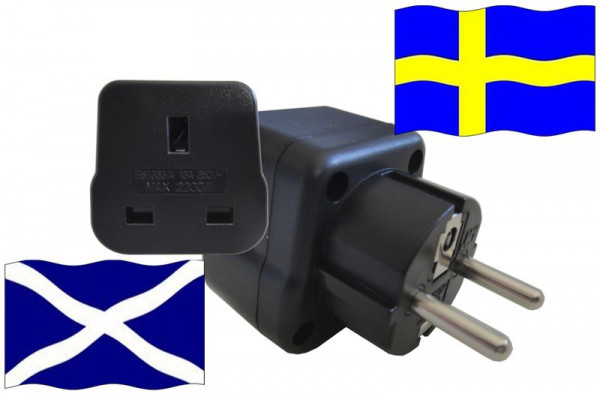 Urlaubsstecker Schweden für Geräte aus Schottland
